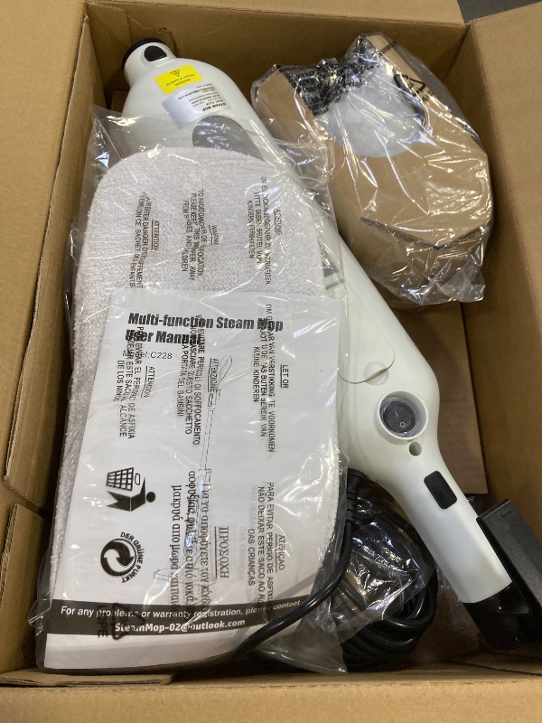 Photo 1 of 12-in-1 Steam Mop, Detachable Handheld Steam Cleaner for Home, 23FT Cord, 3 Steam Modes & LED Display, Steam Mops for Floor Cleaning, Bathroom, Windows, Sofas, Clothes, Tile Grout, Carpets, Furniture