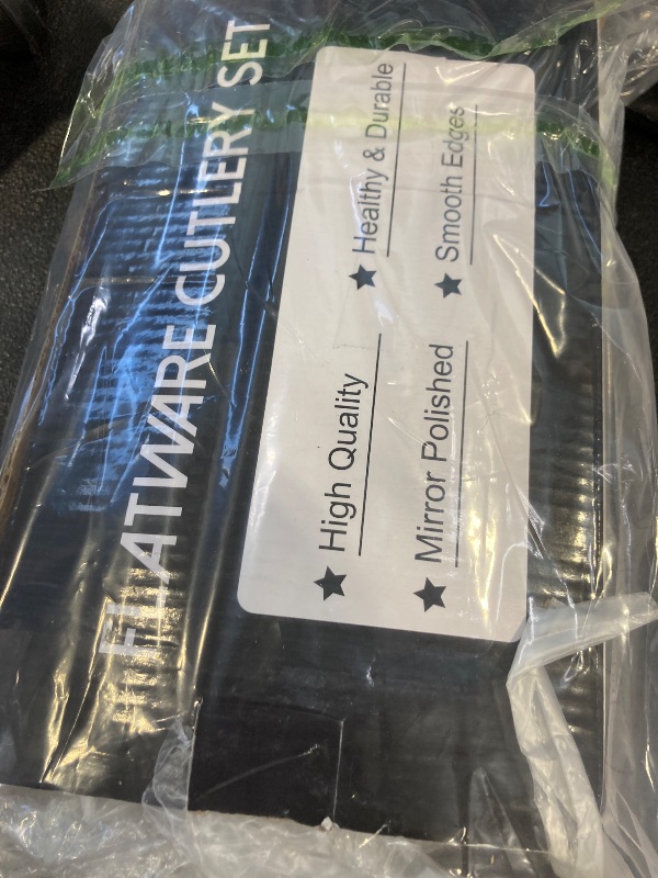 Photo 1 of 60-Piece 12 Setting Black Silverware, Food-Grade Stainless Steel Flatware Cutlery Set for Home, Office, Restaurant, Hotel