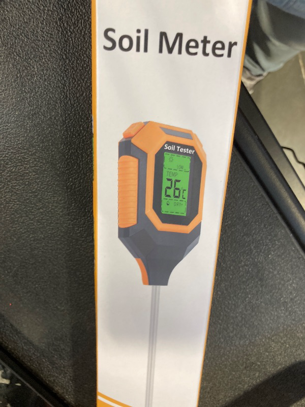 Photo 1 of 4-in-1 Soil Moisture Meter Digital PH Meter/Soil Moisture/Plant Temperature/Sunlight Intensity, Backlight LCD Display, Soil Test Meter for Garden, Lawn, Plant Care, Farm and Indoor Outdoor Plants