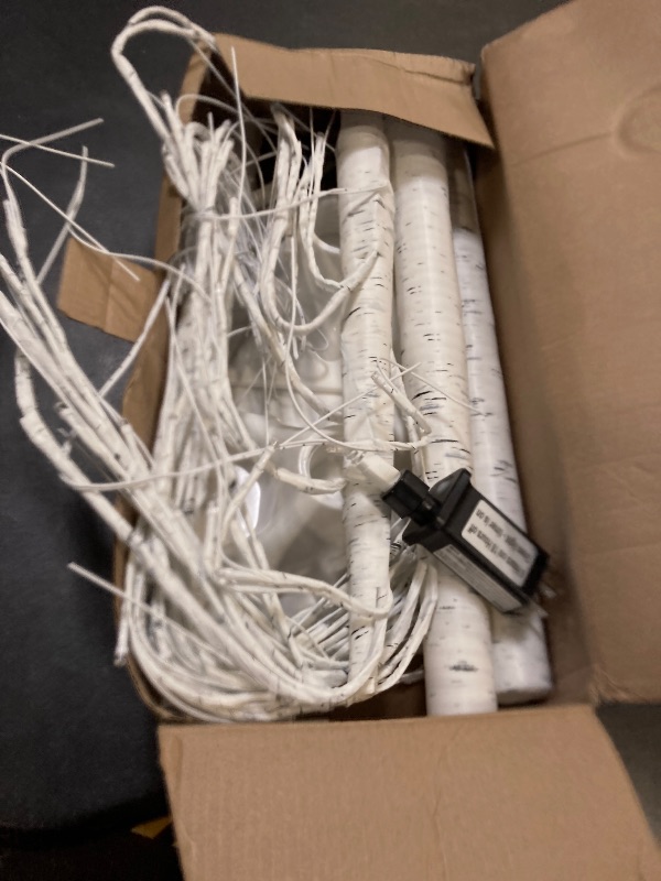 Photo 1 of 2-Pack 4FT Lighted Birch Tree for Indoor Christmas Decorations Outdoor, Higher Size, Timer Function Birch Christmas Tree with 96 LED Warm White Lights for Home Decor Bedroom Thanksgiving Party Garden