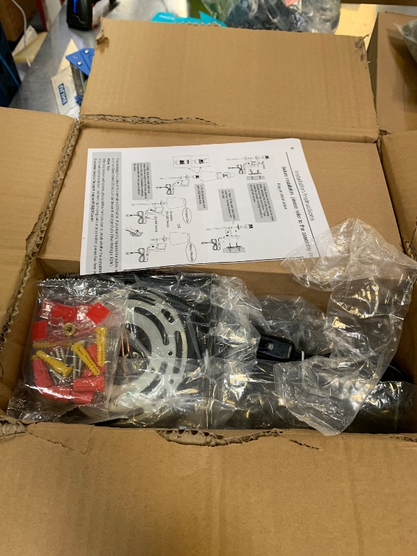 Photo 1 of **PARTIAL SET----*** 14.1 inch Wall Sconces Set of Two with Remote Control, Dimmable, Adjustable Colors 2700-6500K, Plug in Wall Sconces with White Fabric Shades, Plug in Wall Light, Black