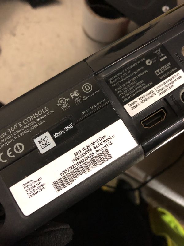 Photo 1 of * SEE CLERK NOTES* Microsoft XBOX 360 E 250GB Console (Renewed)