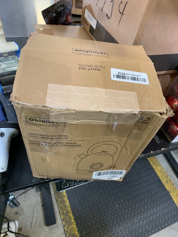 Photo 1 of 1.7L Electric Kettle, Retro Stainless Steel Water Boiler with Temperature Gauge & Auto Shut-Off, 1200W Fast Boiling Kettle for Home Kitchen Office, Boil-Dry Protection (Matte Black?