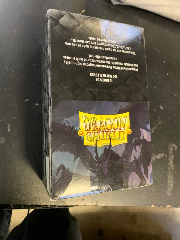 Photo 1 of 10 Packs Dragon Shield Matte Purple Standard Size 100 ct Card Sleeves Display Case