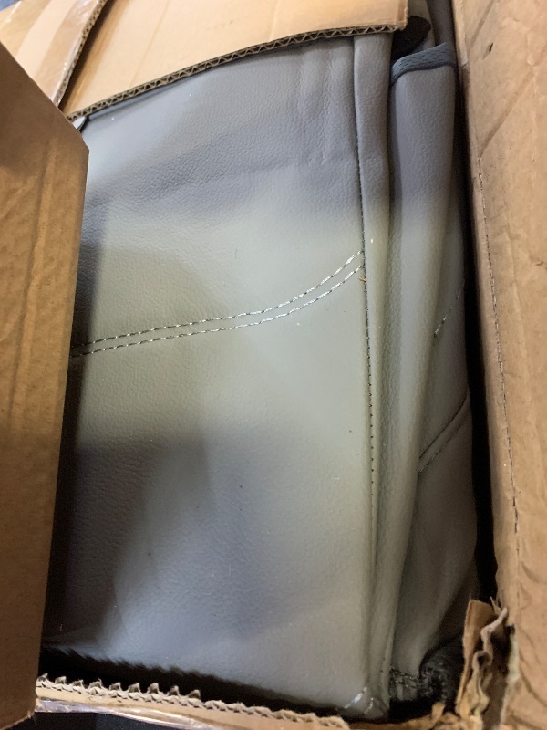 Photo 1 of **INCOMPLETE** BABYBLU Leather Car Seat Covers, Universal 2 Pcs Front Seat Covers for Cars, Waterproof Automotive Seat Covers for Most Vehicles SUV Pick-up Truck (Grey, Front Pair)