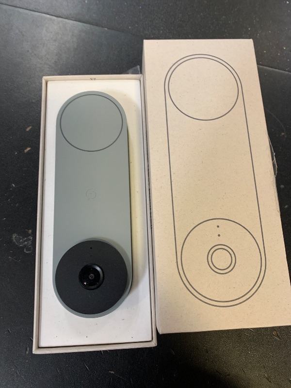 Photo 1 of Google Nest Doorbell (Wired, 3rd Gen) - 2K Video and Gemini, Live View, Night Vision, 2-Way Audio - Works with Google Home - 2025 Model - Hazel