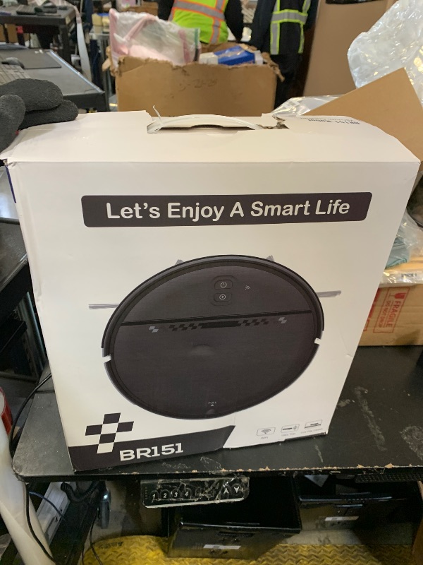 Photo 1 of Robot Vacuum and Mop Combo, 2-in-1 Mopping Robot Vacuum Cleaner with 2300Pa Suction, 2.87'' Slim Design, Wi-Fi/App/Voice Control, 3D Obstacle Avoidance&Self-Charging for Hard Floors, Carpets, Pet Hair