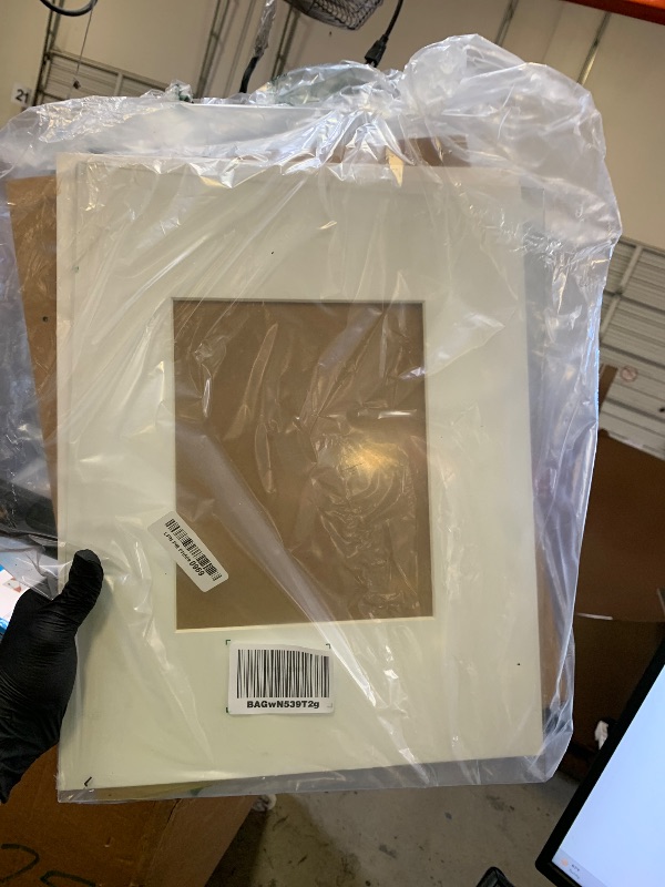 Photo 1 of 11x17 Oak Picture Frame, Solid Oak 11x17 Poster Frame with Mat to 8x12(Openning Size is 7.5x11.5), Natural Wood 17x11 Frames for Wall, (Walnut Set of 1)