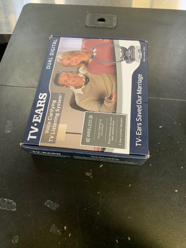 Photo 1 of TV · EARS 5.0 Dual Digital Wireless Headset System for Watching, Includes 2 Headsets & RF Transmitter Compatible with Most TV Brands, Ideal for Seniors & with Hearing Difficulties