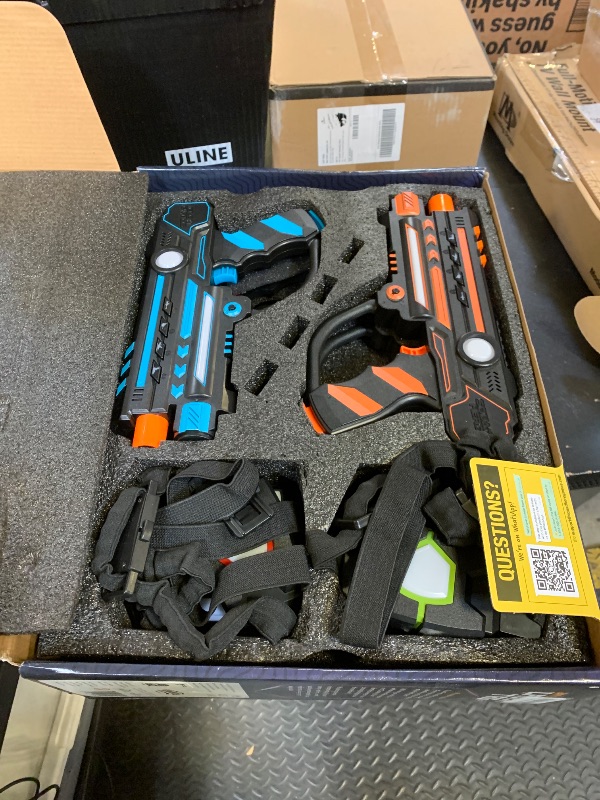 Photo 1 of Squad Hero Rechargeable Laser Tag 360° Sensors + LCDs - Set of 4 - Easter Gift Ideas for Kids Teens and Adults Boys & Girls Family Fun - Cool Teenage Lazer Group Activity, Teen Gifts Ages 8+ Year Old