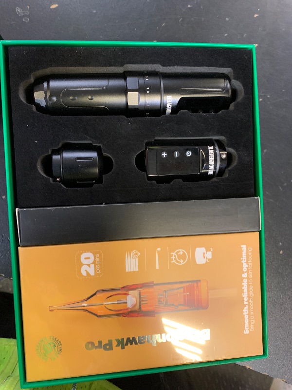 Photo 1 of Dragonhawk L3 Tattoo Kit, Cordless/Cord Complete Tattoo Gun Kit Pen Machine, 7 Strokes Length, 2 Batteries 2,000mAh Power Supply with Extra Battery Rca Jack Part, Pro Tattoo Needles for Beginner