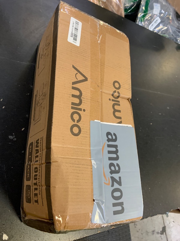 Photo 1 of Amico 50 Pack Wall Outlet, 15 Amp Outlets, UL Listed, Tamper Resistant Standard Electrical Outlet, Decorator Receptacle with Wall Plate, Suitable for Home and Business, 125V/1875W, White