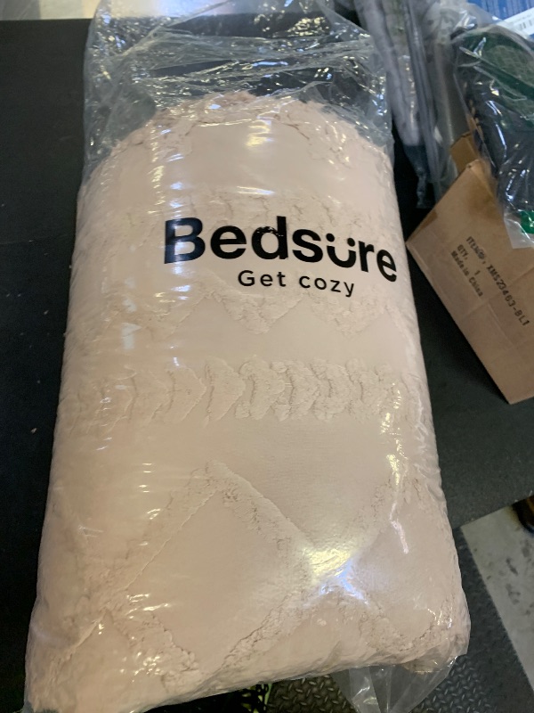 Photo 1 of Bedsure Tufted Boho Comforter Set King Size - Khaki Boho Bed Set, GentleSoft™ 3 Pieces Farmhouse Shabby Chic Embroidery Bedding, Gifts for Woman, Soft Jacquard King Comforter for All Seasons