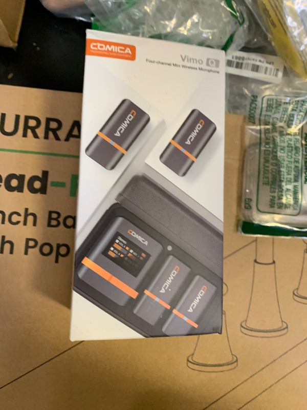 Photo 1 of COMICA Vimo Q 4-Channel Wireless Lavalier Microphone for iPhone, Android, Camera, Lapel Microphone Wireless with 4 Audio Tracks Output, Noise Cancellation, 656ft Range, Lav Mic for Podcast, Vlogging