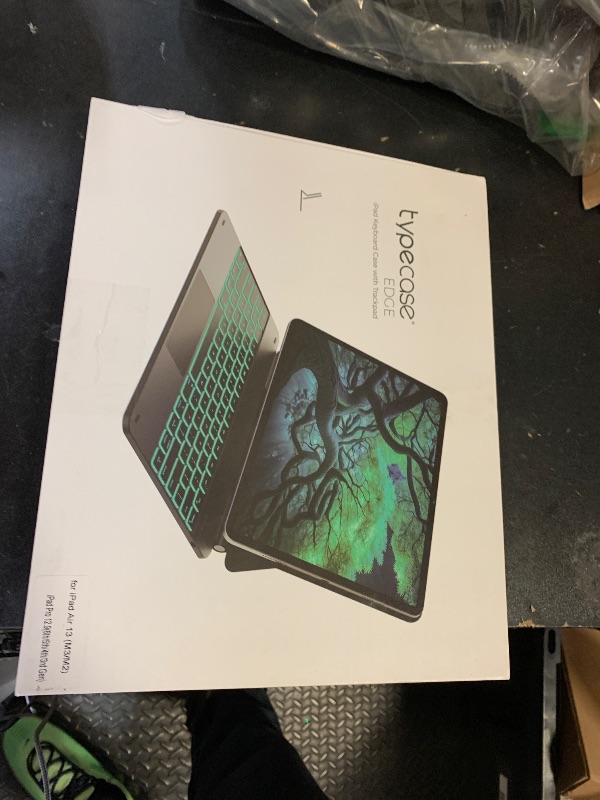 Photo 1 of typecase Edge Keyboard Case for iPad Air 13-inch(M3/M2, 2025/2024) & iPad Pro 12.9-inch(6th/5th/4th/3rd Gen), Magic Keyboard with 11-Color Backlight, Multi-Touch Trackpad, Pencil Holder, Ocean Blue