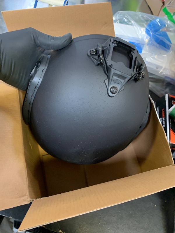 Photo 1 of FMATAL GEAR SF Super High-Cut Fast Helmet, Surface Sandblast Treatment ABS Tactical Helmet for Airsoft, Paintball, and Outdoor Sports (BK, L/XL)