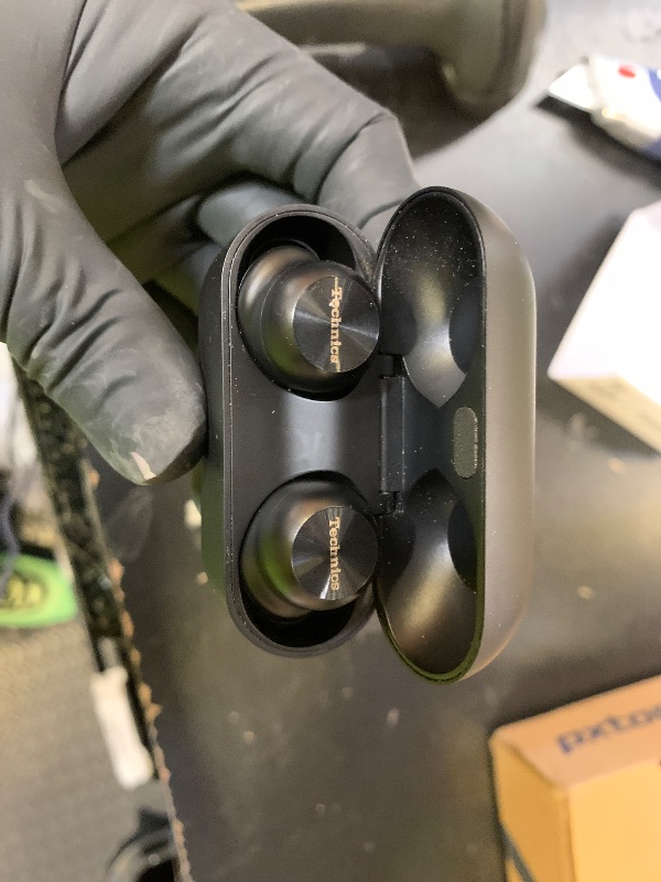 Photo 1 of Technics Reference Class Hi-Fi Wireless Earbuds, Dolby Atmos, Head Tracking, Adaptive Noise Cancelling, 3 Device Multipoint, 10-hr Battery, Wireless Charging, in Ear Headphones - EAH-AZ100-K (Black)
