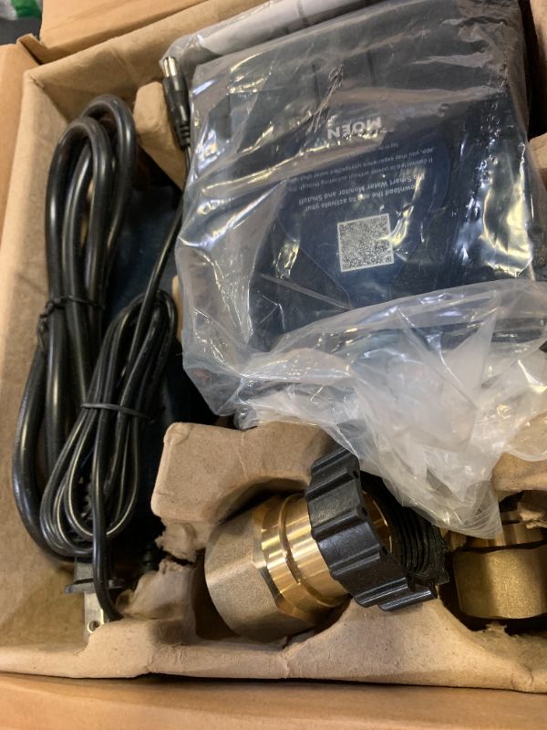 Photo 1 of Moen Flo Smart Water Monitor and Automatic Shutoff Sensor, Wi-Fi Water Leak Detector for 3/4-Inch Diameter Pipe, 900-001