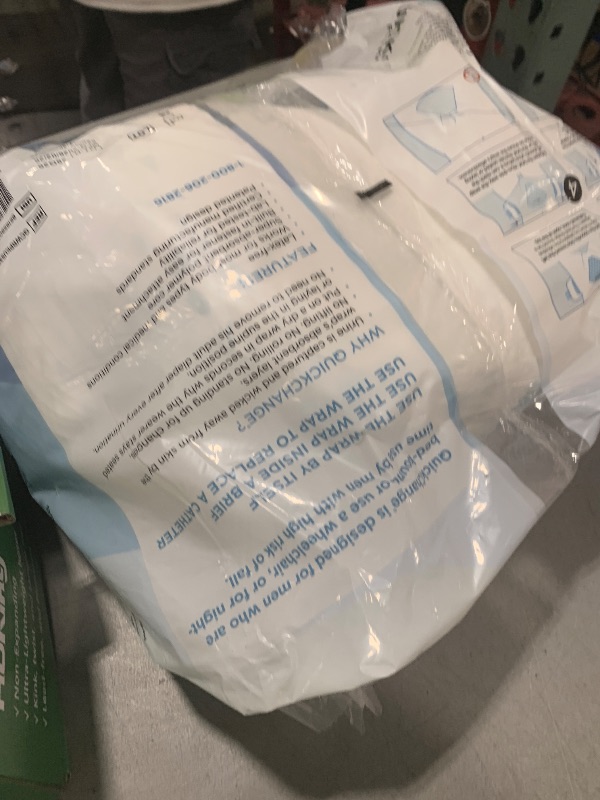 Photo 1 of QuickChange Men's Incontinence Wrap, 1 Week Supply (35 Count), Catheter Alternative and/or Adult Diaper Insert for Men with Reduced Mobility, Maximum Absorbency, OSFA