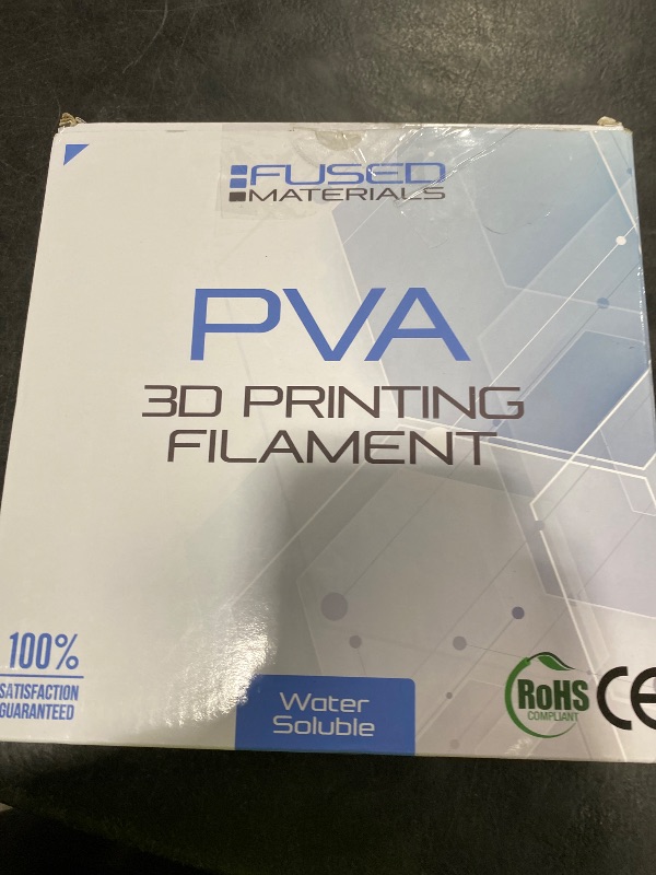Photo 1 of Fused Materials PVA Filament 2.85mm 0.5kg – Water-Soluble 3D Printer Filament – Compatible with Bambu Lab, Polymaker, Overture, and More – Works with PLA, PETG, Nylon, ABS – Clear & Transparent