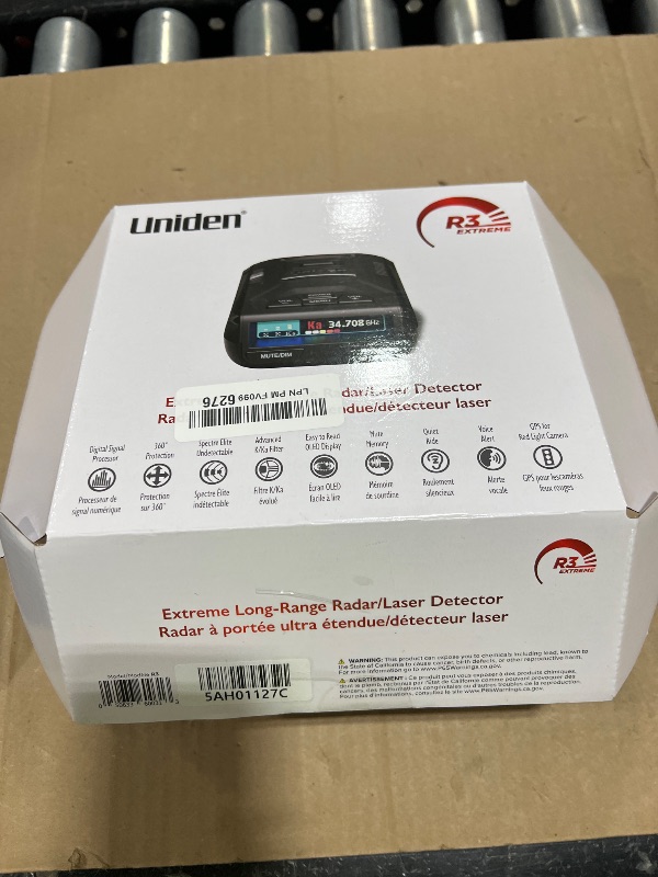 Photo 1 of Uniden R3 EXTREME LONG RANGE Laser/Radar Detector, Record Shattering Performance, Built-in GPS w/ Mute Memory, Voice Alerts, Red Light & Speed Camera Alerts, Multi-Color OLED Display , Black