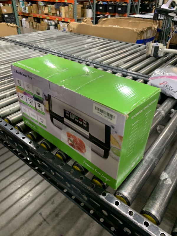 Photo 1 of 95kPa Vacuum Sealer Machine with AquaLock Technology, for Moist Seals, 2X Seal & 130W, Fully Automatic Food Sealer, Built-In Cutter, Bag Storage & Hose, Precision Sealing, 2 Bag Rolls,Stainless Steel