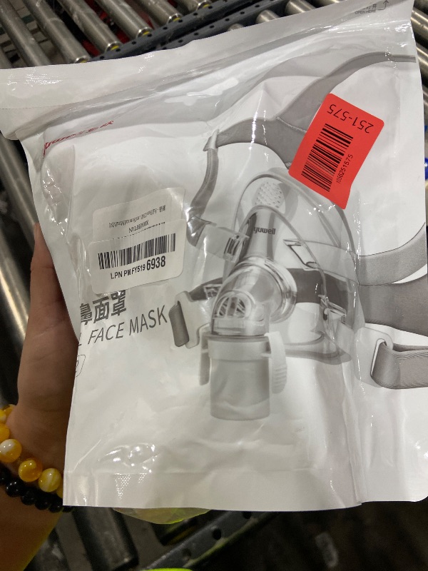 Photo 1 of Full Face CPAP Mask, Comfort Series Nasal CPAP Mask, Reuse Full Cover Mask Replacement Accessory Includes Headgear Strap, Frame, Elbow and Nasal Cushion, Covers Nose and Mouth(L)