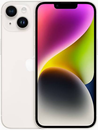 Photo 1 of Apple iPhone 14, 128GB, Starlight - Unlocked (Renewed)