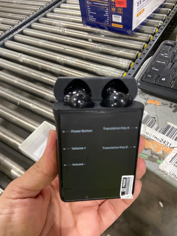 Photo 1 of Wooask A9S AI Translation Earbuds Real Time with Camera, OfflineTranslation Headphones No APP Needed, ChatGPT-Powered, Audifonos Traductores Inglés Español for Global Business Trave (Black)