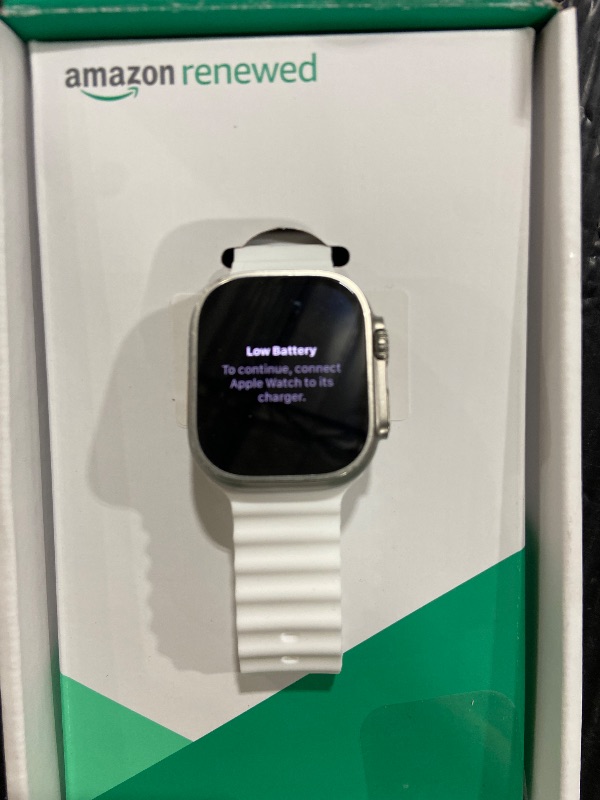 Photo 1 of Apple Watch Ultra 2 [GPS + Cellular, 49mm] - Titanium Case With White Ocean Band, One Size (Renewed Premium)