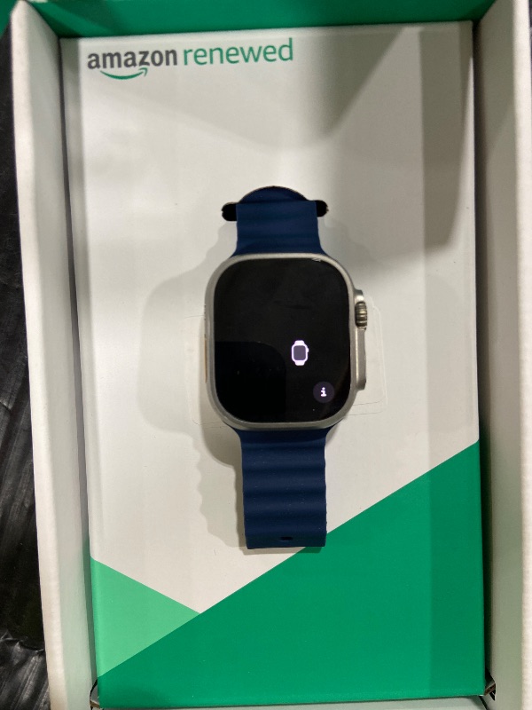 Photo 1 of Apple Watch Ultra 2 [GPS + Cellular, 49mm] - Titanium Case with Blue Ocean Band, One Size (Renewed Premium)