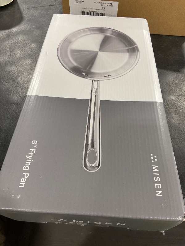 Photo 1 of Misen 5-Ply Stainless Steel 6" Frying Pan - Professional Cookware for Induction, Gas and Electric - Dishwasher Safe, Oven Safe to 800°F - Durable, Versatile, Even Heating