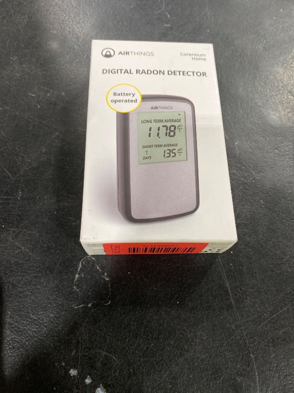 Photo 1 of Airthings Corentium Home Radon Detector 223 Portable, Lightweight, Easy-to-Use, (3) AAA Battery Operated, USA Version, pCi/L