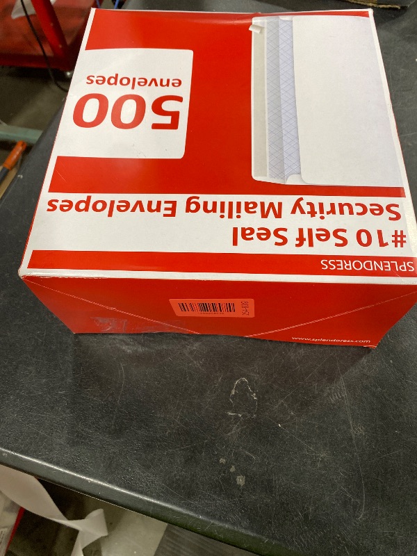 Photo 1 of #10 Envelopes Letter Size Self Seal | 500 Business Mailing Security Peel and Sealing Envelope | 100% Tinted | no 10 White Windowless Legal Regular Plain Envelops Pack | 4-1/8 x 9-1/2 Inches | 24 LB