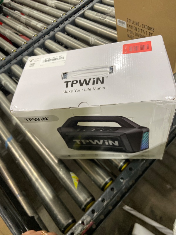 Photo 1 of TPWIN Powerful 80W Outdoor Bluetooth Speaker: IPX6 Waterproof, Rugged, 20H Playtime, Deep Bass, Lightshow, TWS, BT 5.3 Wireless, Portable for Travel Hiking Camping Beach Pool - Teal