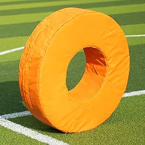 Photo 1 of Big Football Tackle Wheel 35 Inches, Football Tackle Dummy for Youth, Football Tackling Practice Drills with High Elastic Foam and Waterproof PU Leather for Football Training Equipment
