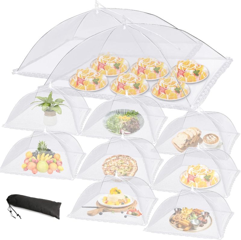 Photo 1 of 10 PACK Mesh Food Covers for Outside, Food Covers Outdoors Pop-up Food Tents 2 Extra Large (40"x24") & 8 Large (17"x17") for Picnic, Camping Supplies
