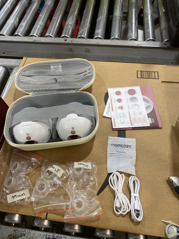 Photo 1 of Momcozy M5 Smart APP Controlled Wearable Breast Pump, Hands-Free Wireless Electric Pump, 3 Modes 9 Suction Levels, BPA-Free, Portable Lightweight, 24mm Flange, 2-Pack Cozy Red