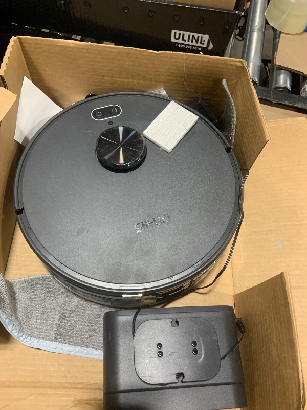 Photo 1 of Robot Vacuum and Mop, Mapping Robotic Vacuums Cleaner with LiDAR Navigation Smart & Strong Suction, WiFi/App/Alexa/Voice Control, Obstacle Avoidance, for Home, Wood/Hard Floors, Pet Hair -Gray