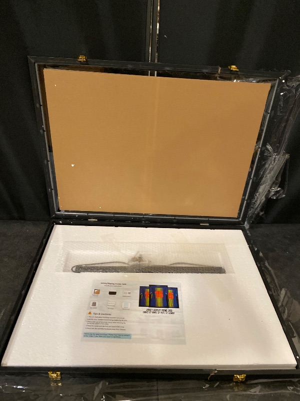Photo 1 of Jersey Display Frame Case - Large Lockable Frames Shadow Box with UV Protection for Baseball Basketball Football Soccer Hockey Sport Shirt Matte Black Finish 23.25"L x 1.5"W x 31.25"H