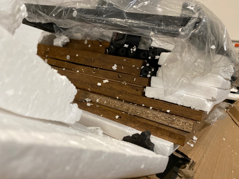 Photo 1 of Kitchen Bakers Rack with Power Outlet, Coffee Bar Cabinet with Storage Shelves, Microwave Stand with Louvred Door Cabinets, Black