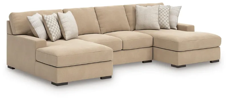 Photo 1 of U-Shaped Sectional Sofa with Premium Granular Velvet Fabric, High Density Foam, and Sturdy Solid Wood Frame – Spacious 6-Seater with Plush Semi-Attached Pillows and Deep Cushioning (Beige)