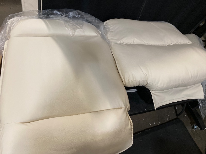 Photo 1 of Swivel Rocker Recliner Chair, Oversized Armless Recliner with Phone Holder & USB Port, Power Recliner Chair for Adults, Cross Legged Glider Rocking Chair for Living Room, Chenille Beige