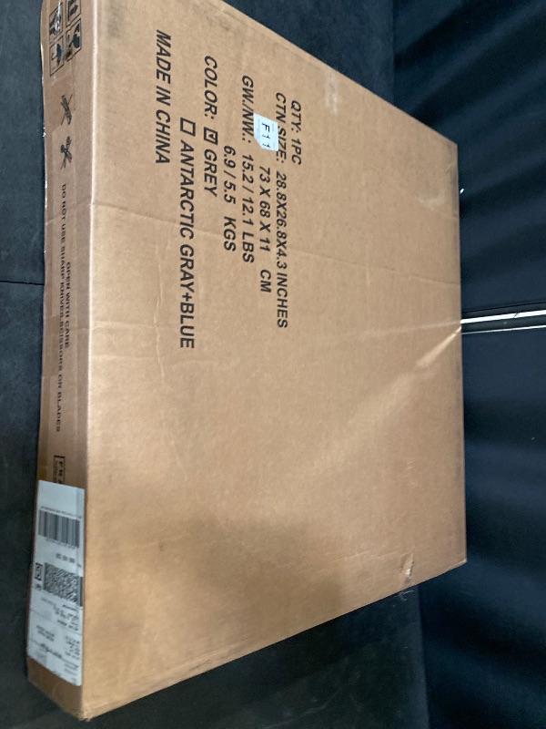 Photo 1 of Dog House Outdoor Indoor for Medium Large Dogs, Durable Plastic Waterproof Doghouse with Air Vents and Elevated Floor, Easy Clean and Assemble (Grey, 26.18''L × 24.02''W × 25.98''H)