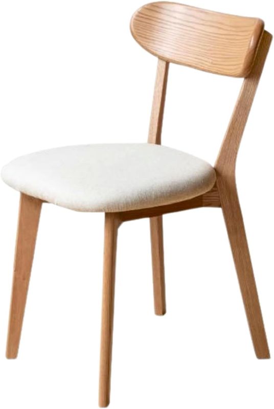 Photo 1 of 100% Solid Wood Dining Chairs,Mid Century Modern Dining Chairs with Upholstered Cushion,Kitchen,Dining Room Chairs Set of 1/2/4 (1, Original Color White Upholstery)