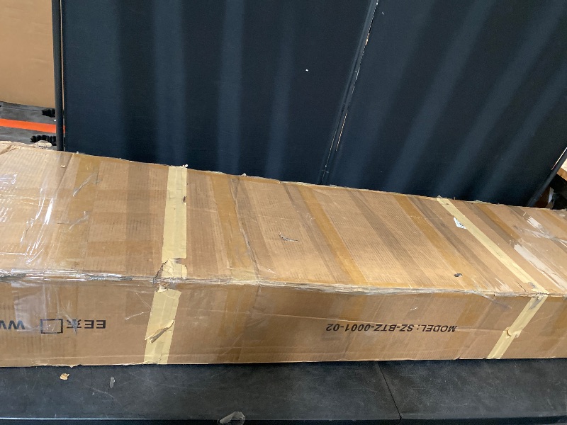 Photo 1 of 71" Bar Height Pub Table Set, 5-Piece Narrow Pub Table with 4 Stools, High Top Bar Table and Chairs for Small Spaces, Kitchen, Dining Room, Home Bar, White + Maple