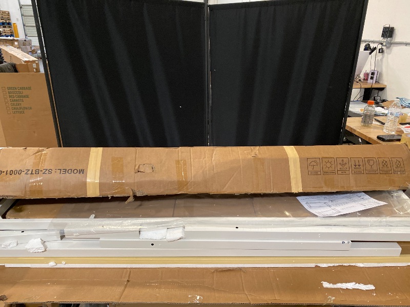 Photo 1 of 71" Bar Height Pub Table Set, 5-Piece Narrow Pub Table with 4 Stools, High Top Bar Table and Chairs for Small Spaces, Kitchen, Dining Room, Home Bar, White + Maple