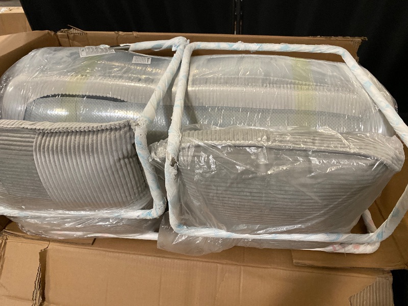 Photo 1 of Folding Sofa Bed Convertable Corduroy Couch, Convertible Sofa with Fixed-Shape Frame, Modular Sectional for Living Room, No Assembly Compression Foldable Sleeper (Gray)