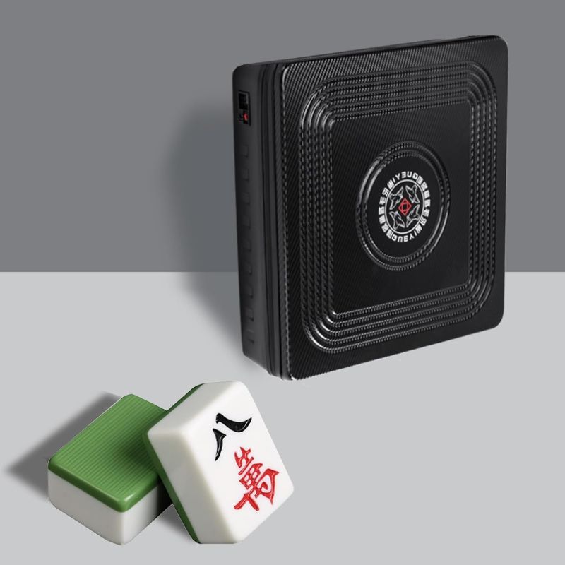 Photo 1 of Portable Automatic Mahjong Table - Mini Mahjong Machine for Outdoor Play, Camping and Parties - Multifunctional Chinese Mahjong Set with Auto Shuffling for Easy Setup and Storage