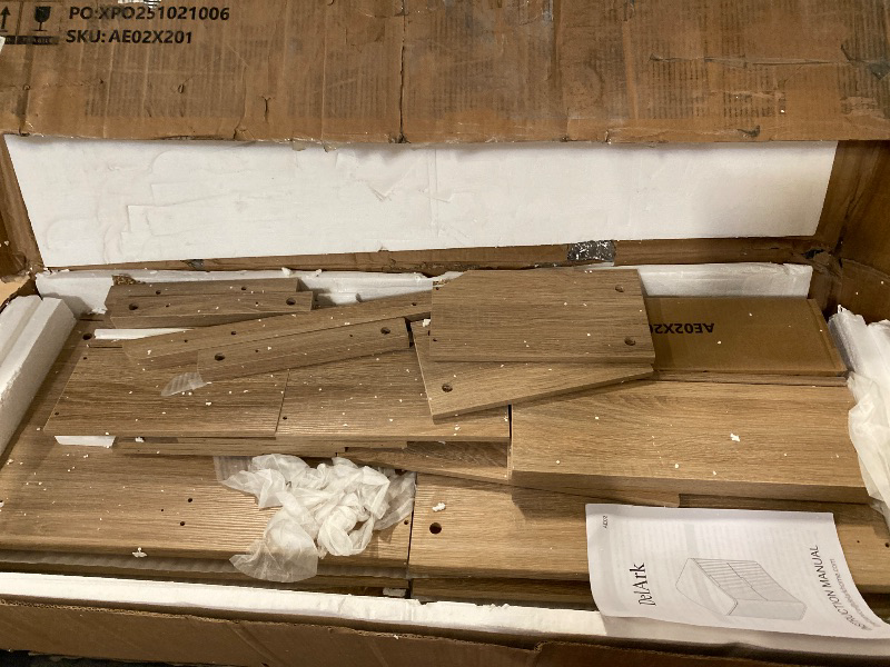 Photo 1 of Fluted Nightstand with 2 Drawers, Bedside Table with Faux Marble-Top, Engineered Wood End Table with Curved Corners, Metal Handle, Modern Night Stand for Bedroom, Small Spaces, Natural Oak